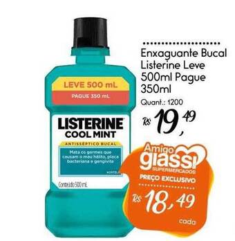 Giassi Supermercados Enxaguante bucal listerine oferta