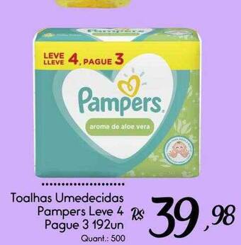 Giassi Supermercados Toalhas umedecidas pampers leve 4 pague 3 oferta