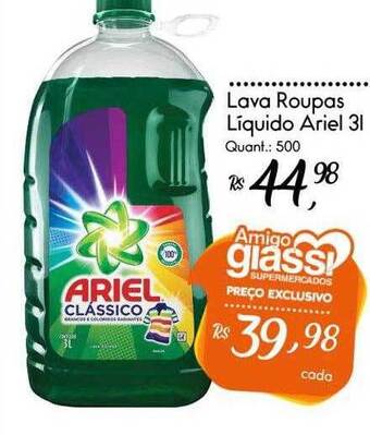 Giassi Supermercados Lava roupas líquido ariel oferta