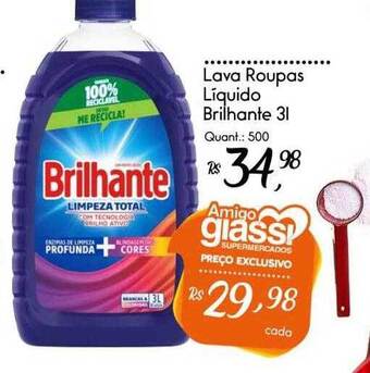 Giassi Supermercados Lava roupas líquido brilhante oferta