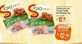 Giassi Supermercados Sobrecoxas de frango sadia bio bandeja oferta