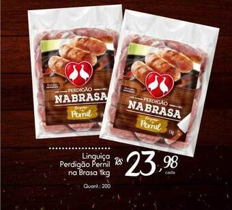 Giassi Supermercados Linguiça perdigão pernil na brasa oferta