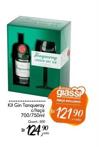 Giassi Supermercados Kit gin tanqueray c taça oferta