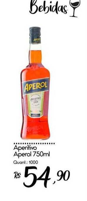 Giassi Supermercados Aperitivo aperol oferta