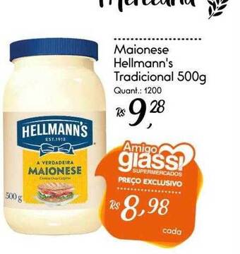 Giassi Supermercados Maionese hellmann's tradicional oferta