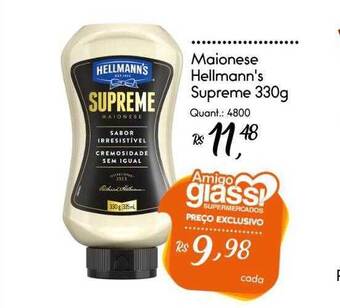Giassi Supermercados Maionese hellmann's supreme oferta