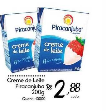 Giassi Supermercados Creme de leite piracanjuba oferta