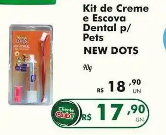 Irani Supermercados Kit de creme e escova dental p pets new dots oferta