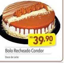Supermercados Condor Bolo recheado condor oferta