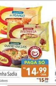 Supermercados Condor Lasanha sadia oferta