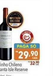Supermercados Condor Vinho chileno santa isle reserve oferta