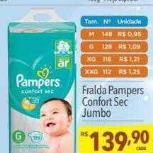 Supermercados Condor Fralda pampers confort sec jumbo oferta