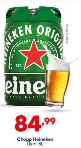 Barracão Supermercado Chopp heineken barril 5l oferta