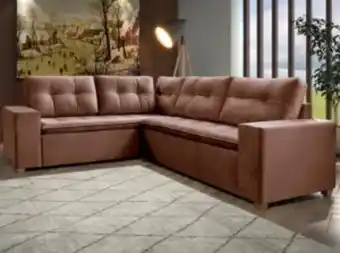 Lojas Guido Sofá trento - de canto - marrom oferta