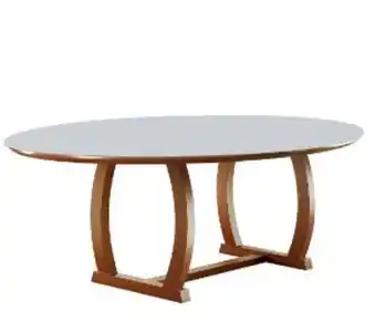 Lojas Guido Mesa bali - oval - 2,20 x 1,10 - com vidro - off white / mel oferta