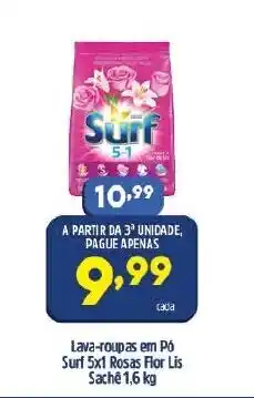 Arena Atacado Lava roupas em po Surf 5x1 Rosas Flor Lis Sache 1.6kg oferta