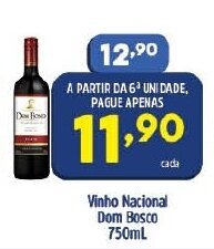 Arena Atacado Vinho Nacional Dom Bosco 750ml oferta