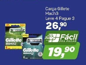 Arena Atacado Carga Gillette Mach3 Leve 4 Pague 3 oferta