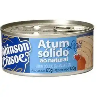Supermercados Andreazza Atum sólido natural robinson crusoe lata 170g oferta