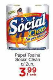 Rossi Supermercado Papel Toalha Social Clean c/2 oferta