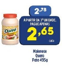 Arena Atacado Maionese Quero pote 495g oferta