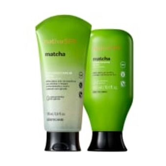 O Boticário Combo detox matcha: esfoliante 175ml + condicionador 300ml oferta