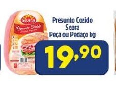 Arena Atacado Presunto Cozido Seara peca ou Pedaco 1kg oferta