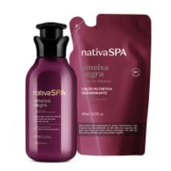 O Boticário Combo nativa spa ameixa negra: loção hidratante desodorante 400ml + refil 400ml oferta