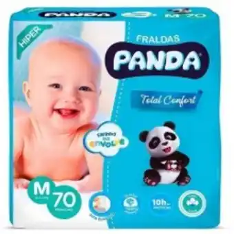 Fralda descartável confort panda 70unid m