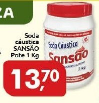 Supermercados Nori Soda caustica Sansao Pote 1kg oferta