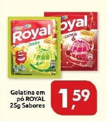 Supermercados Nori Gelatina em po Royal 25g sabores oferta