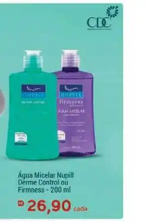água Micelar Nupill Derme Control Ou Firmness 200ml