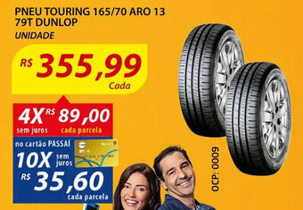 Assaí Atacadista Pneu Touring 165/70 Aro 13 79T Dunlop oferta