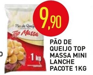 Calvo Atacadista Pao de Queijo Top massa mini lanche pacote 1kg oferta