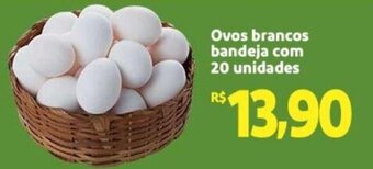 Extra Supermercado Ovos Brancos bandeja com 20 unidades oferta