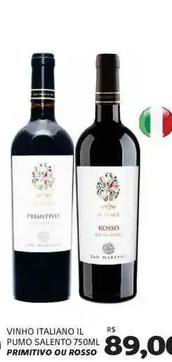 Supermercados Real Vinho Italiano Pumo Salento 750ml oferta