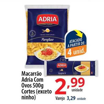 Akki Atacadista Macarrão adria com ovos cortes exceto ninho oferta