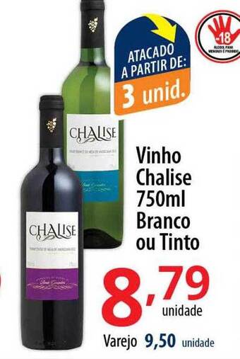 Akki Atacadista Vinho chalise branco ou tinto oferta
