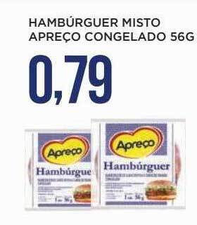 Apoio Mineiro Hambúrguer misto apreço congelado oferta
