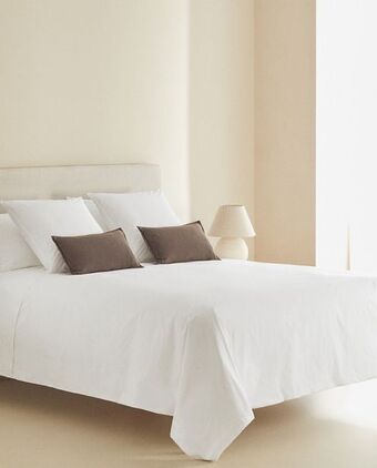 ZARA HOME (300 fios) capa de edredão percal oferta