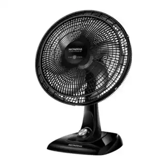 Armazém Paraíba Ventilador de mesa mondial super power vsp40b 40cm 6 pás 3 velocidades preto prata oferta