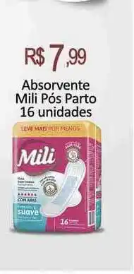 Absorvente Mili Pós Parto