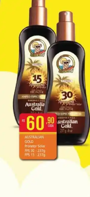Maxxi Econômica Farmácias Australian Gold Protetor Solar Fps 30 Fps 15 oferta