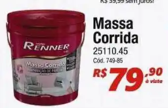 Lojas Becker Massa Corrida Renner oferta
