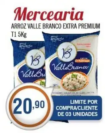 Central Supermercados Arroz Valle Branco Extra Premium T1 5kg oferta