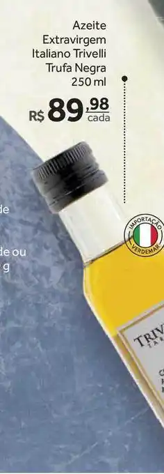 Verdemar Supermercado Azeite Extravirgem Italiano Trivelli Trufa Negra 250ml oferta