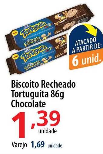 Biscoito recheado tortuguita chocolate