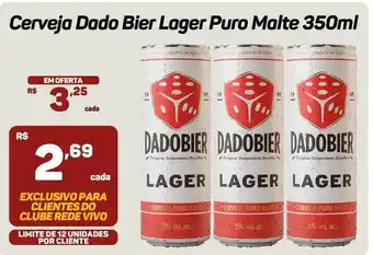 Rede Vivo Cerveja dado bier lager puro malte oferta