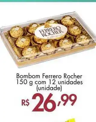Supermercados Imperatriz Bombom Ferrero Rocher 150g oferta