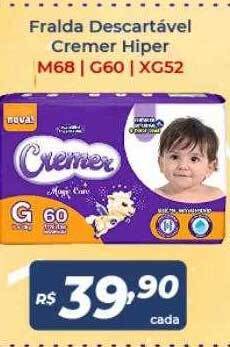 Atakarejo Fralda descartável cremer hiper oferta